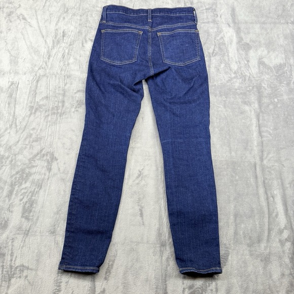 J.CREW Women's Size 27 9" Toothpick Stretch Skinny Blue Jeans High-rise Zip Fly - Picture 2 of 13